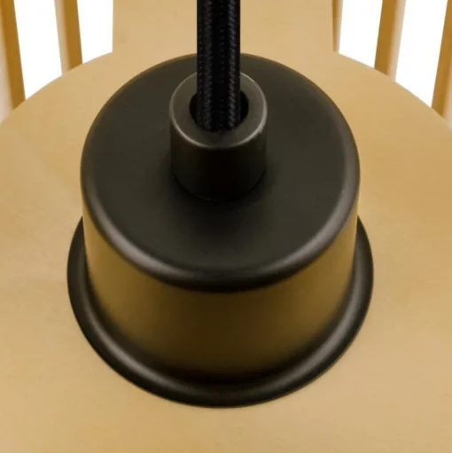 SLV hanglamp Wud, hout licht, Ø 25 cm, hout