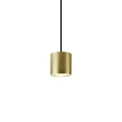 SLV LED hanglamp Oculus, messingkleurig Ø 9 cm, dimbaar tot warm
