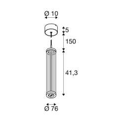 SLV LED hanglamp Quimera, bronskleurig, Ø 8 cm, CCT