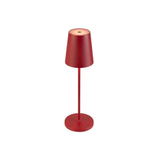 SLV LED oplaadbare lamp Vinolina Two, rood, aluminium, Ø 11 cm, IP65, CCT