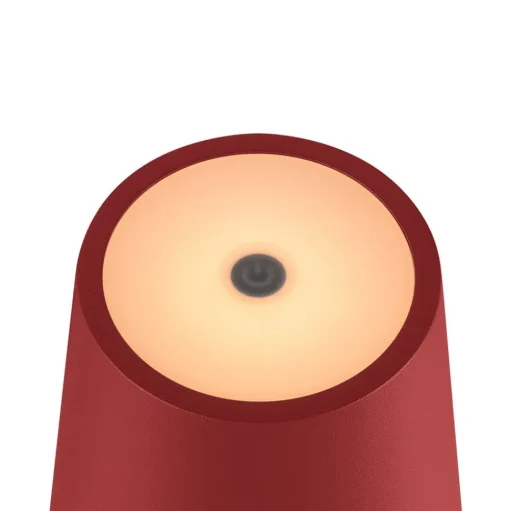 SLV LED oplaadbare lamp Vinolina Two, rood, aluminium, Ø 11 cm, IP65, CCT