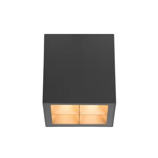 SLV LED plafondlamp S-Cube, antraciet, aluminium, lengte 9,5 cm