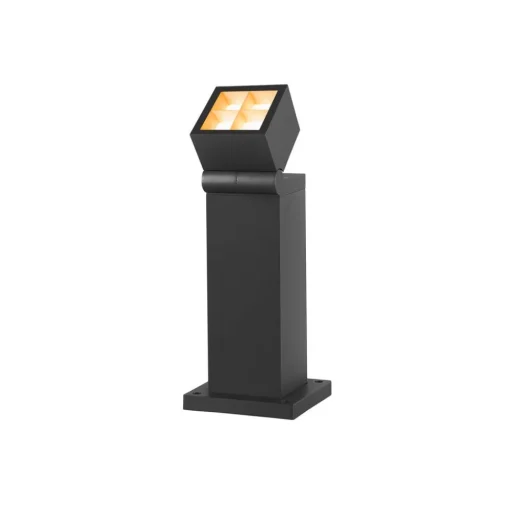 SLV LED sokkellamp S-Cube 35, antraciet, aluminium, hoogte 35 cm