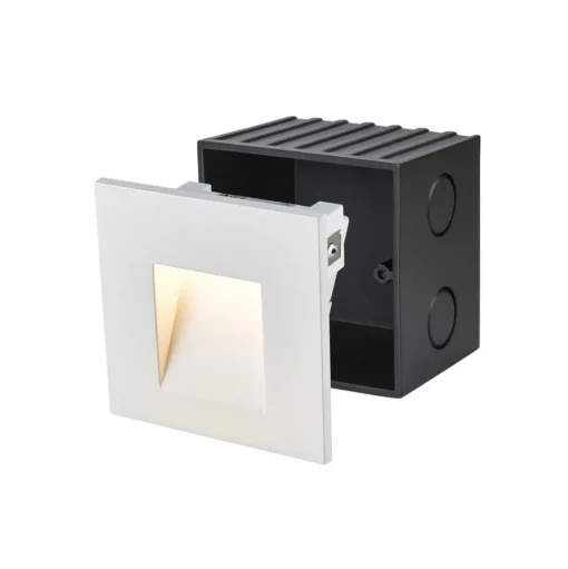 SLV LED wand inbouwlamp Mobala, wit, aluminium, 3.000 K