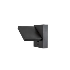 SLV LED wandlamp Abridor, antraciet, breedte 14 cm, sensor
