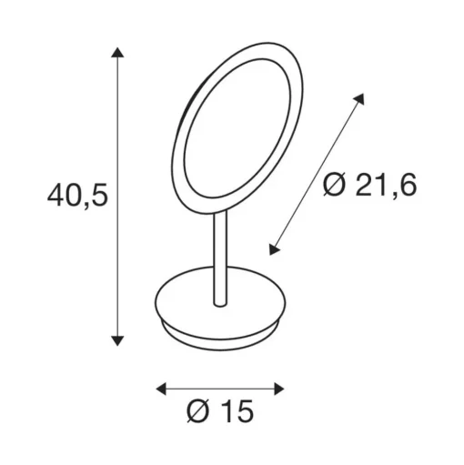 SLV Maganda LED tafelspiegel rond justeerbaar CCT