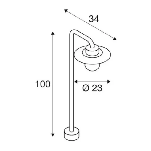 SLV Molat tuinpadverlichting, hoogte 100 cm