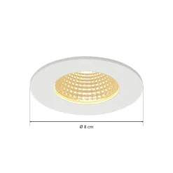 SLV Patta-I LED inbouwlamp, rond, mat wit