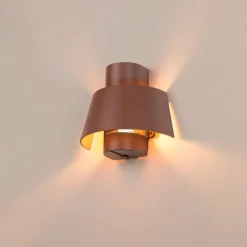 SLV Photoni wandlamp, roestkleurig, aluminium, breedte 25 cm