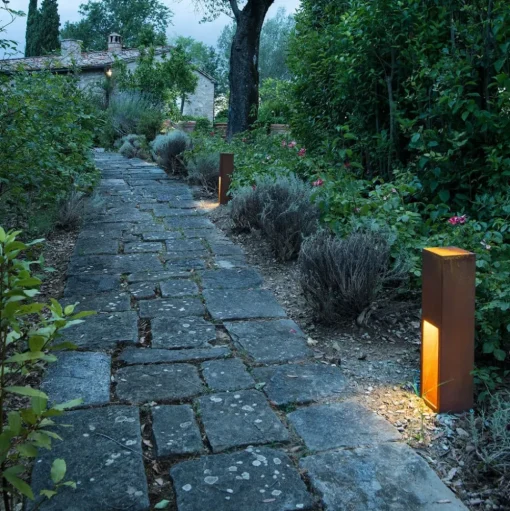 SLV Rusty Slot 50 LED sokkellamp, hoogte 50 cm