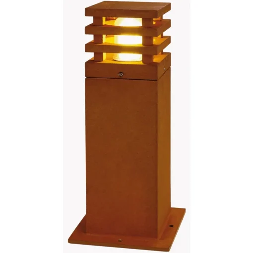 SLV Rusty vierkante LED sokkellamp roestbruin