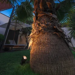 SLV Samrina grondspies lamp, zwart, kunststof, hoogte 13 cm