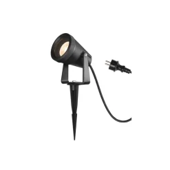 SLV Samrina grondspies lamp, zwart, kunststof, hoogte 13 cm