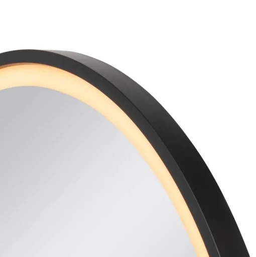 SLV Trukko LED wandspiegel IP44 CCT zwart Ø 61cm