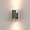 SLV wandlamp Myra, antraciet, aluminium, breedte cm, omhoog/omlaag