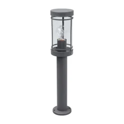 Sokkellamp Djori, 50 cm, antraciet, roestvrij staal, E27
