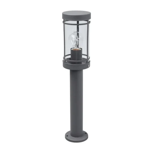 Sokkellamp Djori, 50 cm, antraciet, roestvrij staal, E27