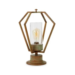 Sokkellamp Gemstone 3455, antiek messing/helder