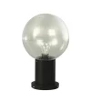 Sokkellamp II zwart met bubbelglas