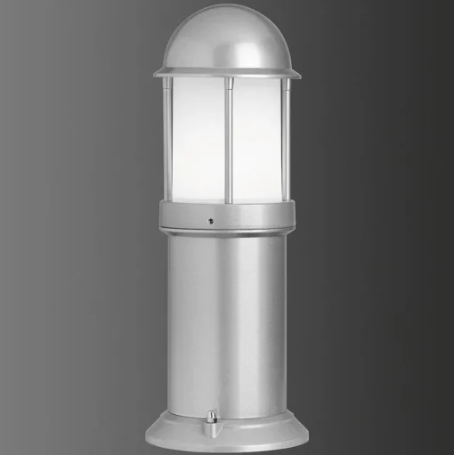 Sokkellamp Marco van aluminium, zilver