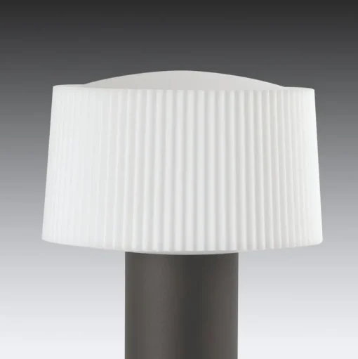 Sokkellamp Muffin met geribbelde kap, 55,9 cm