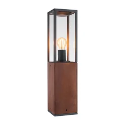 Sokkellamp Timba met hout, hoogte 60 cm