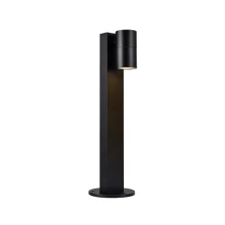 Sokkellamp Tin 50, zwart, aluminium, IP44, GU10