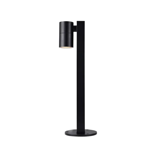Sokkellamp Tin 50, zwart, aluminium, IP44, GU10