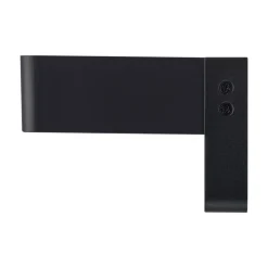 Solar LED buiten wandlamp Saulio, zwart, aluminium, IP44