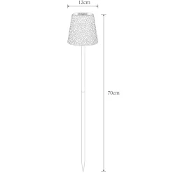 Solar-grondspies lamp 36562, IP44, koper