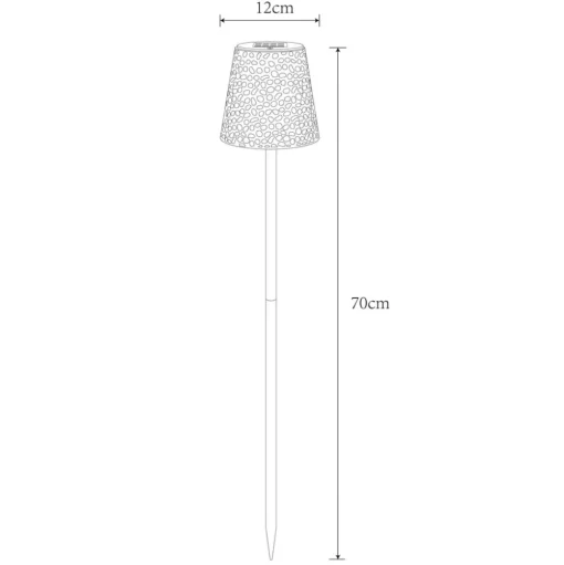Solar-grondspies lamp 36562, IP44, koper