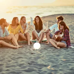 Solar-LED acculamp Busso wit, schemersensor