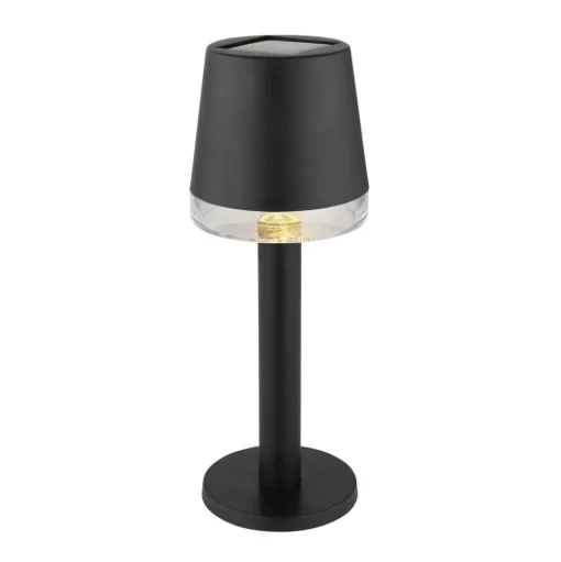 Solar-tafellamp 36632 van kunststof, zwart