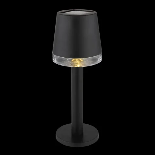 Solar-tafellamp 36632 van kunststof, zwart