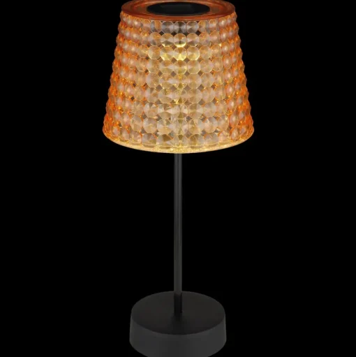 Solar-tafellamp 36634-2A in 2 per set zwart/amber