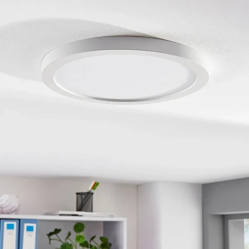 Solvie LED plafondlamp, wit, rond, Ø 30 cm