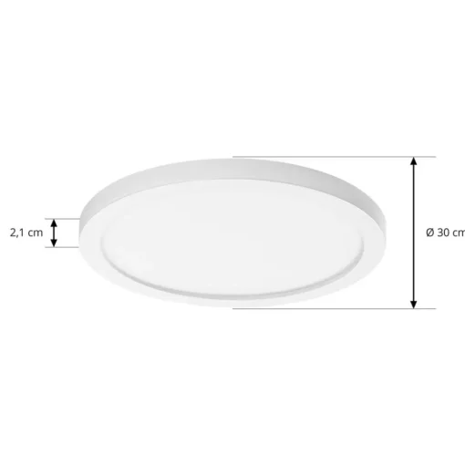 Solvie LED plafondlamp, wit, rond, Ø 30 cm