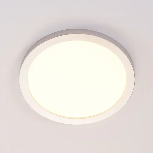 Solvie LED plafondlamp, zilver, rond, Ø 30 cm