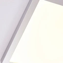 Solvie LED plafondlamp, zilver, hoekig, 30 x 30 cm