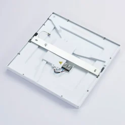 Solvie LED plafondlamp, zilver, hoekig, 30 x 30 cm