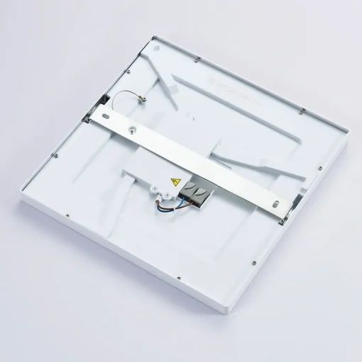 Solvie LED plafondlamp, zilver, hoekig, 30 x 30 cm