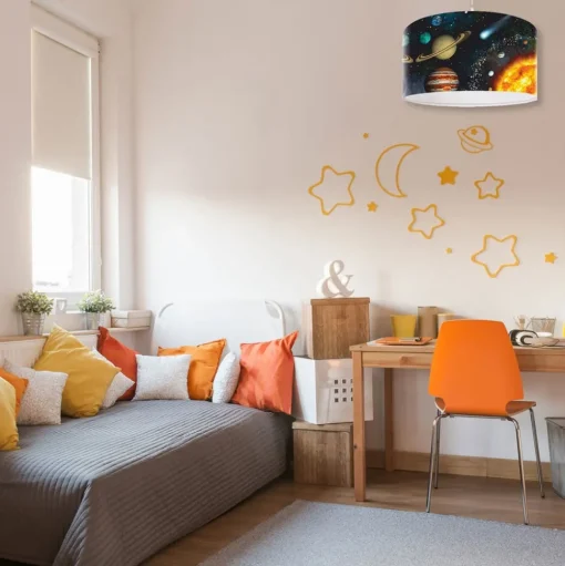 Space hanglamp met ruimteprint