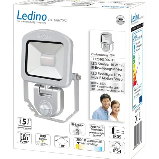 Spot Charlottenburg sensor zilver 10W 3.000K