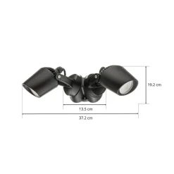 Spot Minitommy-EL 2-lamps CCT zwart/frosted