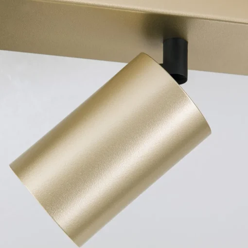 Spot Sean, 6-lamps, goudkleurig, metaal, draaibaar