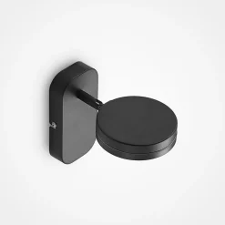 Spot Vesim, zwart, 1-lamp, 15 cm hoog, ijzer