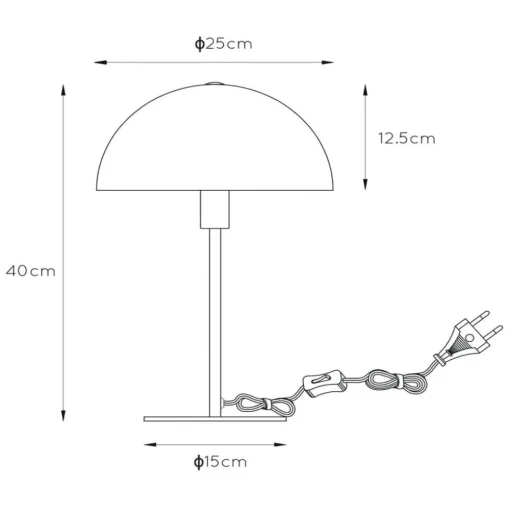 Stalen tafellamp Siemon, Ø 25 cm, groen