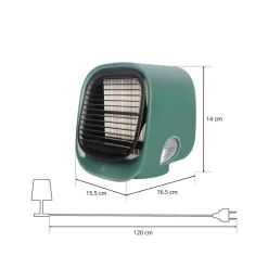 Starluna Kest tafelventilator, luchtkoeler USB groen