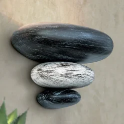Steenimitatie - wandlamp LITICA, grijs