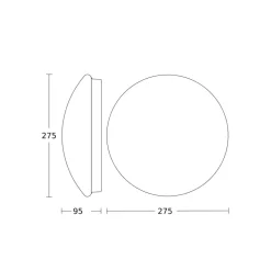 STEINEL RS 16 S LED-glas-plafondlamp met sensor